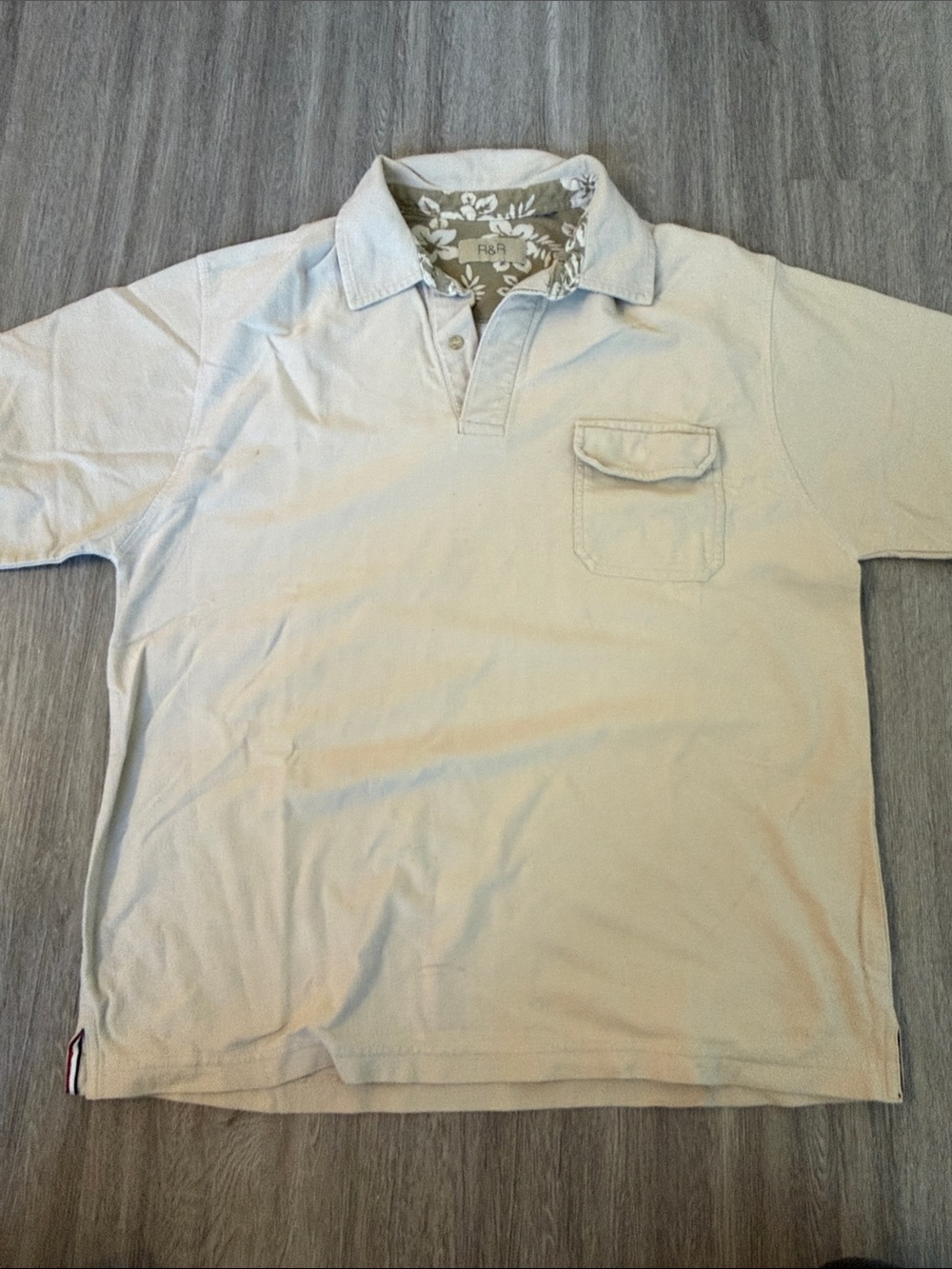Light Beige Men's Polo Shirt with Pocket